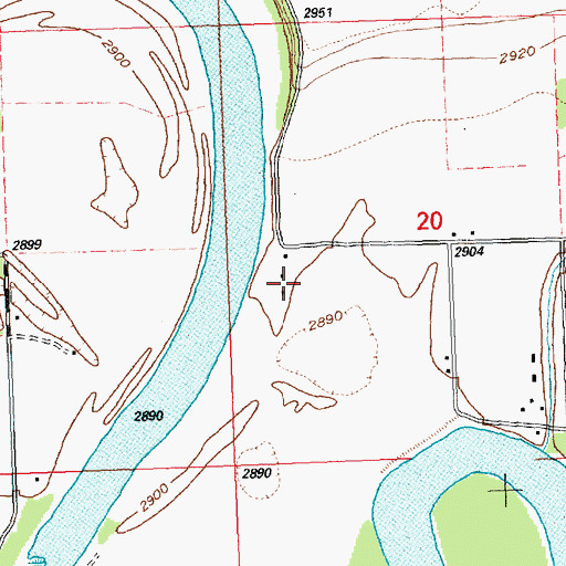 Topographic Map of 28N20W20CB__01 Well, MT