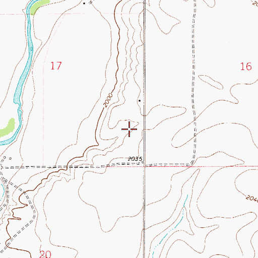 Topographic Map of 28N51E17DDAD01 Well, MT