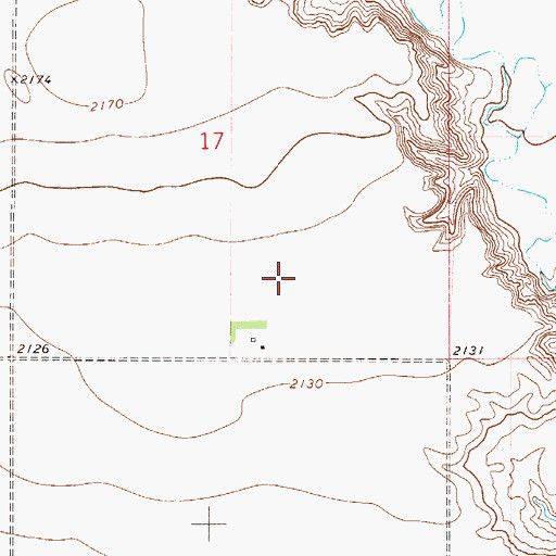 Topographic Map of 28N50E17DC__01 Well, MT
