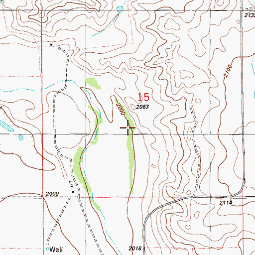 Topographic Map of 28N58E15CA__01 Well, MT