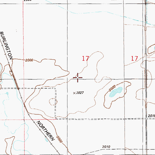 Topographic Map of 28N58E17CA__01 Well, MT