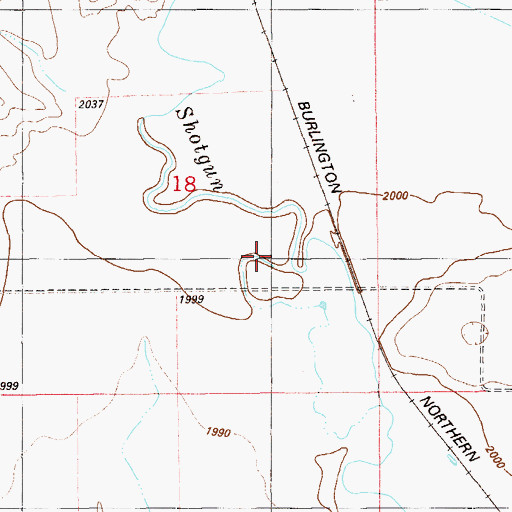 Topographic Map of 28N58E18DB__01 Well, MT