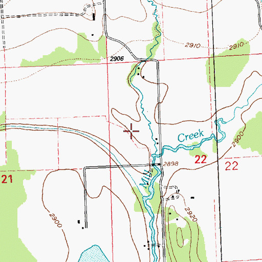 Topographic Map of 28N20W22BC__01 Well, MT