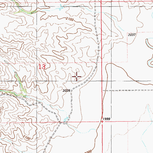 Topographic Map of 28N57E13DA__02 Well, MT