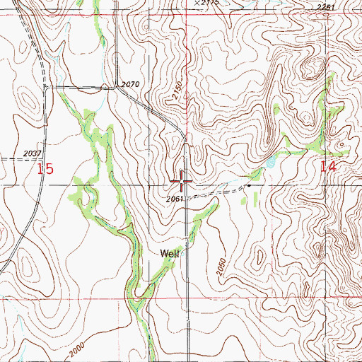 Topographic Map of 28N56E14CB__01 Well, MT