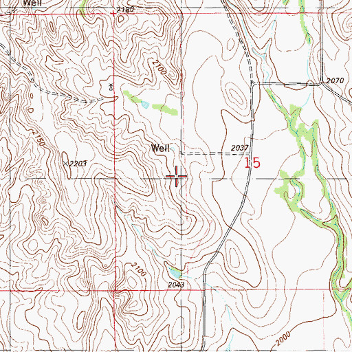 Topographic Map of 28N56E15CA__01 Well, MT