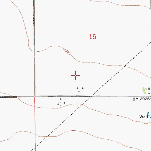 Topographic Map of 28N11E15CD__01 Well, MT