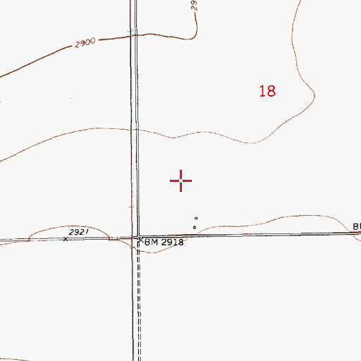 Topographic Map of 28N11E18CC__01 Well, MT