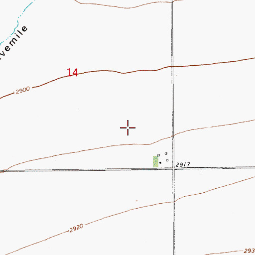 Topographic Map of 28N10E14DD__01 Well, MT