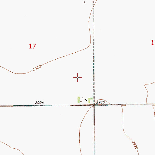 Topographic Map of 28N10E17DD__01 Well, MT