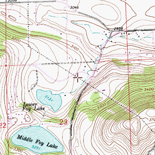 Topographic Map of 28N22W23AB__01 Well, MT