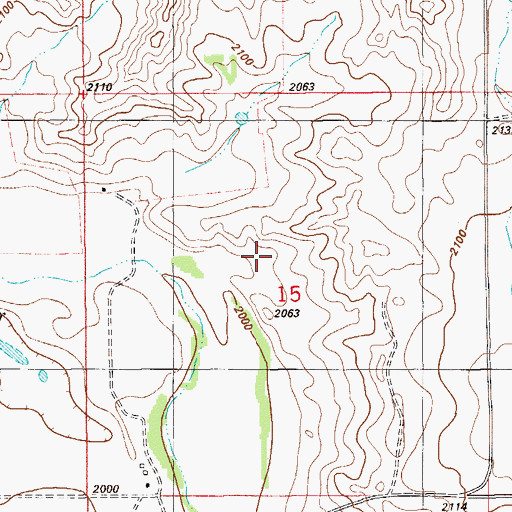 Topographic Map of 28N58E15BD__01 Well, MT