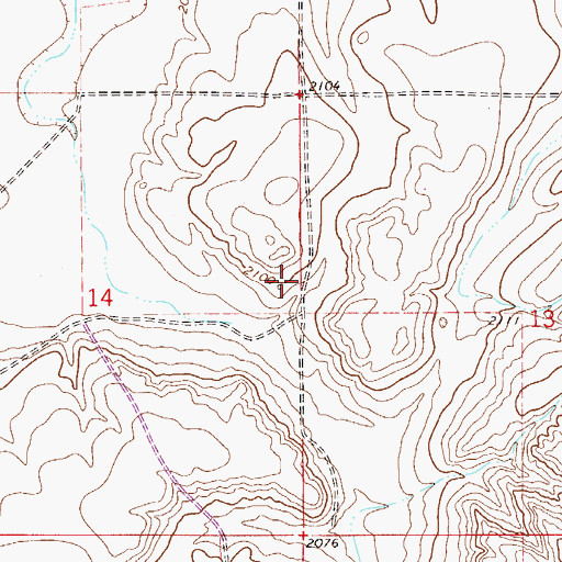 Topographic Map of 28N52E14ADDA01 Well, MT