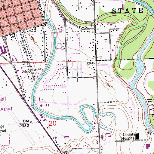 Topographic Map of 28N21W20AA__01 Well, MT