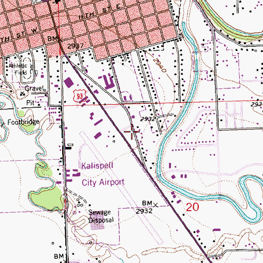 Topographic Map of 28N21W20BA__01 Well, MT