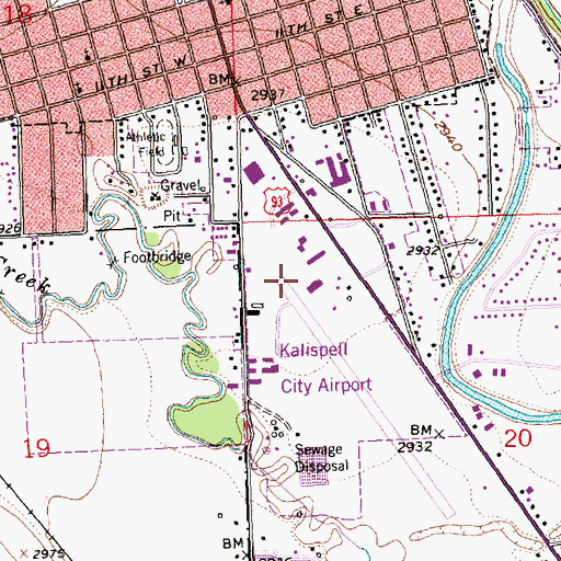 Topographic Map of 28N21W20BBAD01 Well, MT