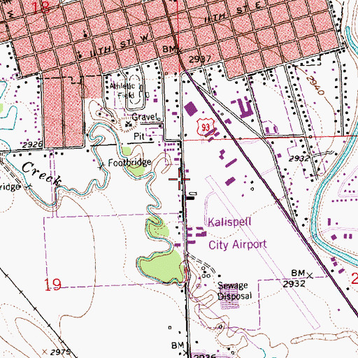 Topographic Map of 28N21W20BBCB01 Well, MT