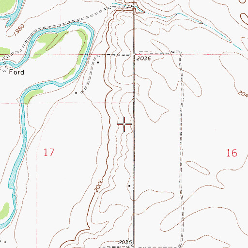 Topographic Map of 28N51E17ADAD01 Well, MT