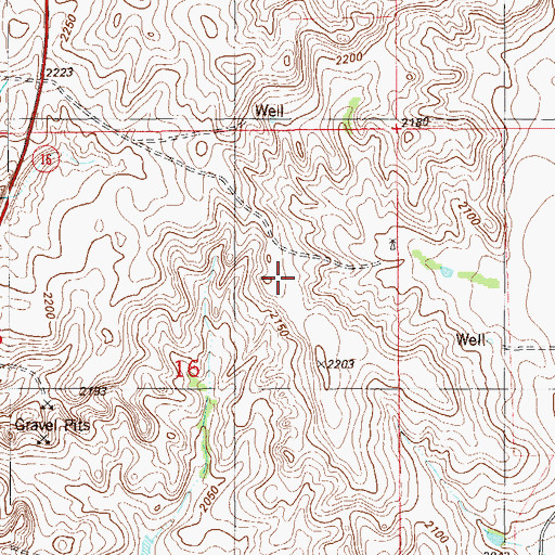 Topographic Map of 28N56E16AD__01 Well, MT