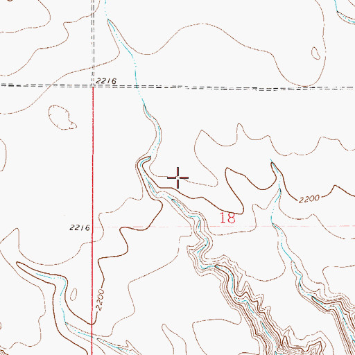 Topographic Map of 28N49E18BD__01 Well, MT