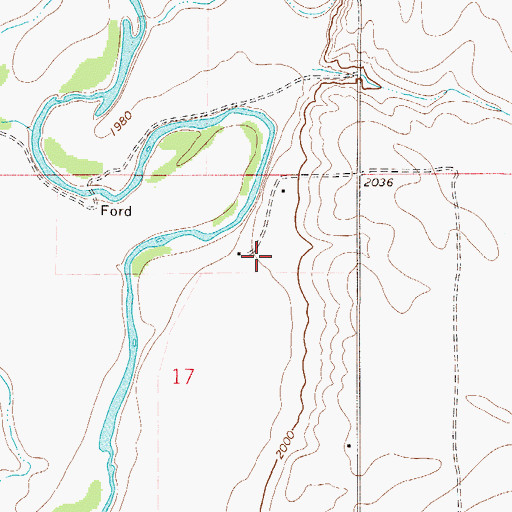 Topographic Map of 28N51E17ABDD02 Well, MT