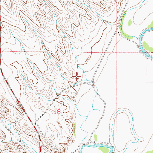 Topographic Map of 28N51E18ABDC01 Well, MT