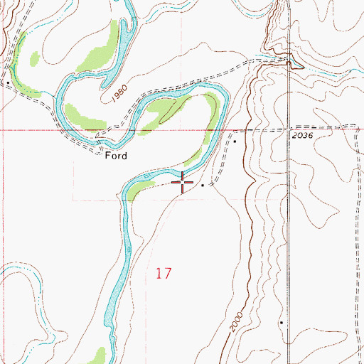Topographic Map of 28N51E17ABDC02 Well, MT