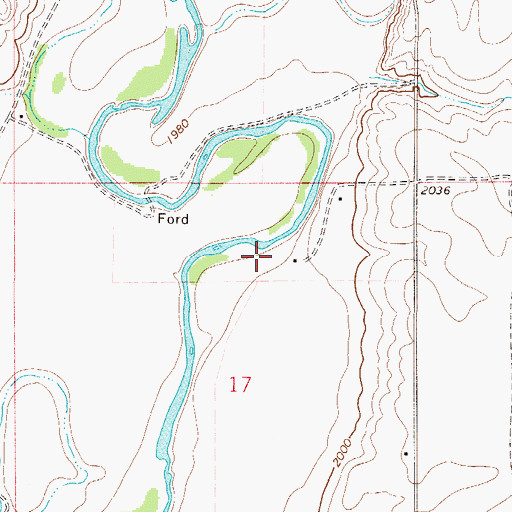 Topographic Map of 28N51E17ABDC01 Well, MT