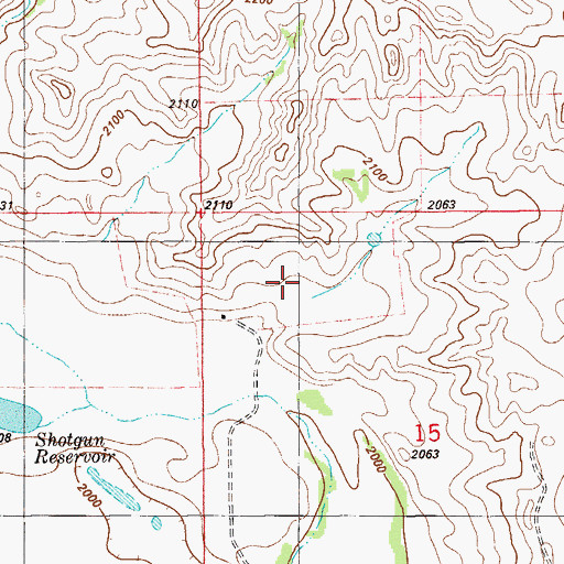 Topographic Map of 28N58E15BB__01 Well, MT
