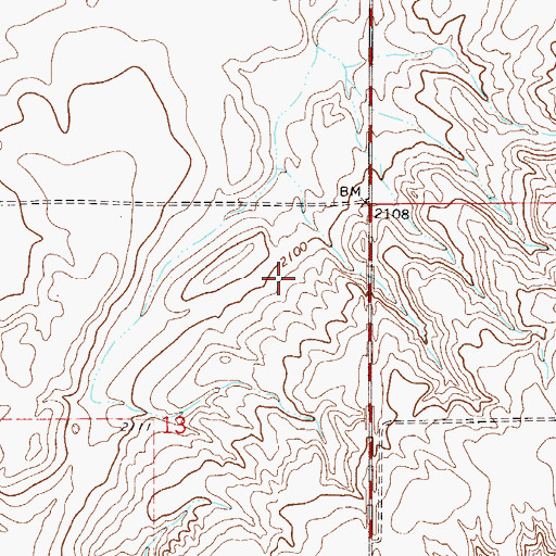 Topographic Map of 28N52E13AACA01 Well, MT
