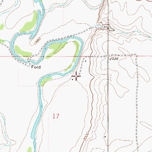 Topographic Map of 28N51E17ABDD01 Well, MT