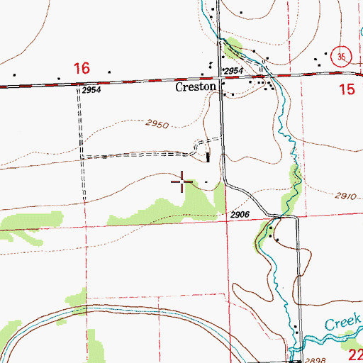 Topographic Map of 28N20W16DD__01 Well, MT