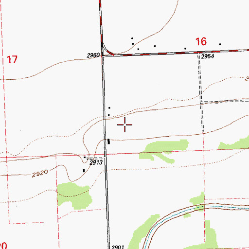 Topographic Map of 28N20W16CC__01 Well, MT