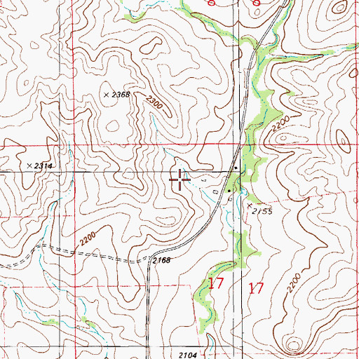 Topographic Map of 28N59E17BA__01 Well, MT