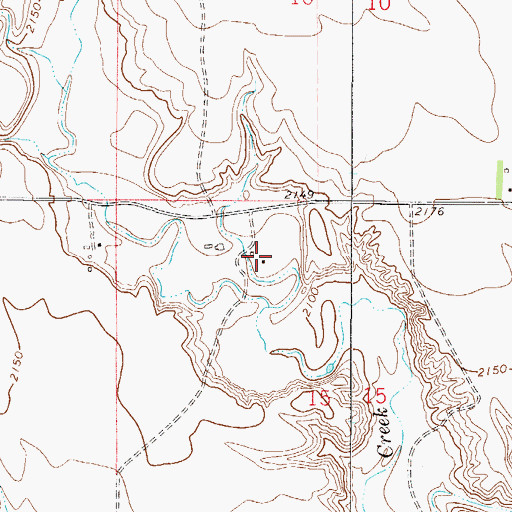 Topographic Map of 28N49E15BACA01 Well, MT