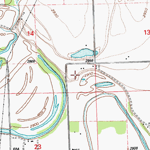Topographic Map of 28N21W14DD__01 Well, MT