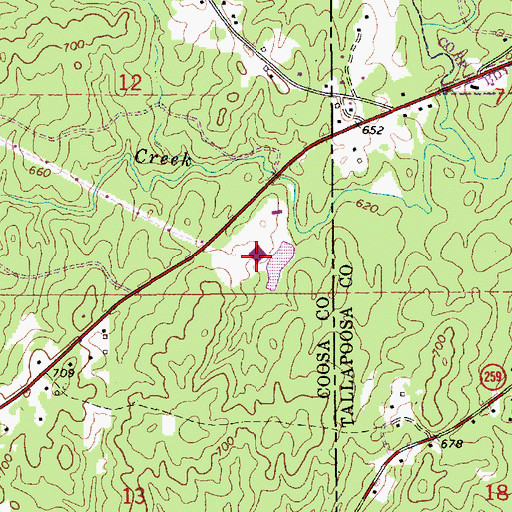 Topographic Map of Alexander City Work Release Center, AL