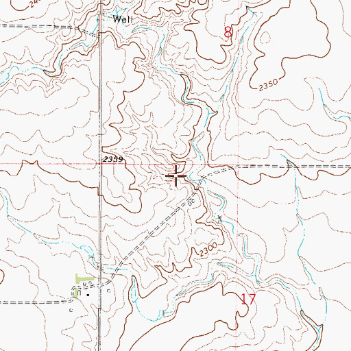 Topographic Map of 28N48E17BA__01 Well, MT