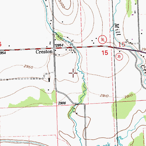 Topographic Map of 28N20W15CBD_01 Well, MT