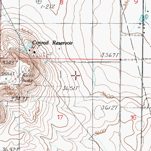 Topographic Map of 28N03W17ABDB01 Well, MT