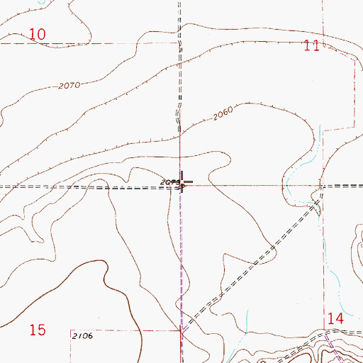Topographic Map of 28N52E11CCCC01 Well, MT