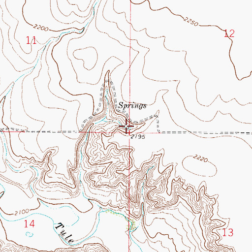 Topographic Map of 28N48E12CCCC01 Spring, MT