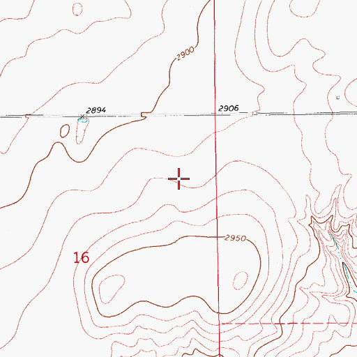 Topographic Map of 28N12E16AA__01 Well, MT
