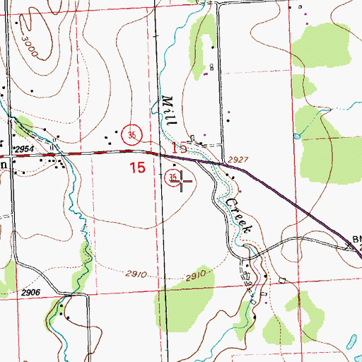 Topographic Map of 28N20W15DB__01 Well, MT