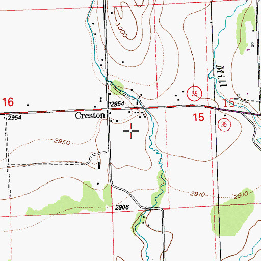 Topographic Map of 28N20W15CB__02 Well, MT