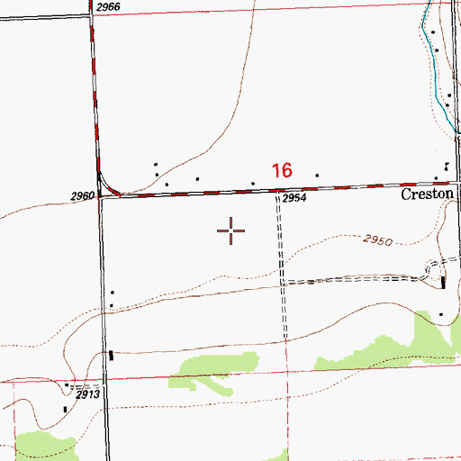 Topographic Map of 28N20W16CAAA01 Well, MT