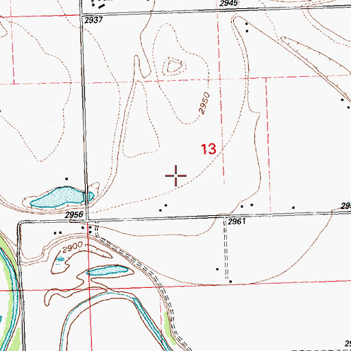 Topographic Map of 28N21W13CA__01 Well, MT