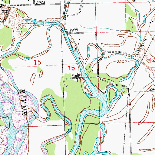 Topographic Map of 28N21W15DA__01 Well, MT