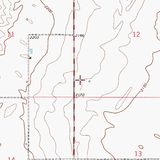 Topographic Map of 28N51E12CC__01 Well, MT