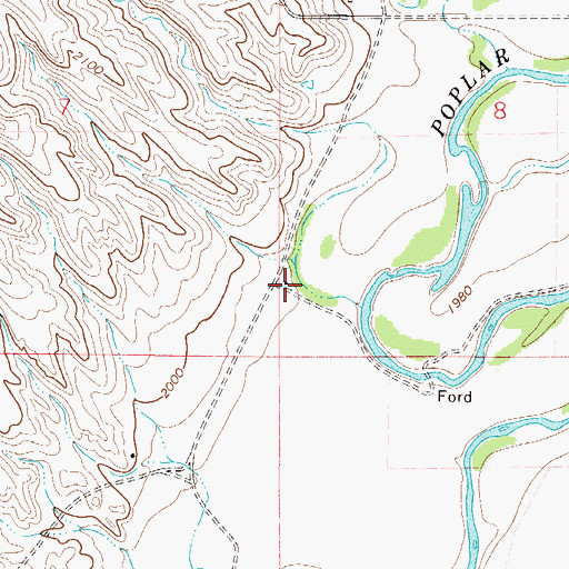 Topographic Map of 28N51E08CCBC02 Well, MT